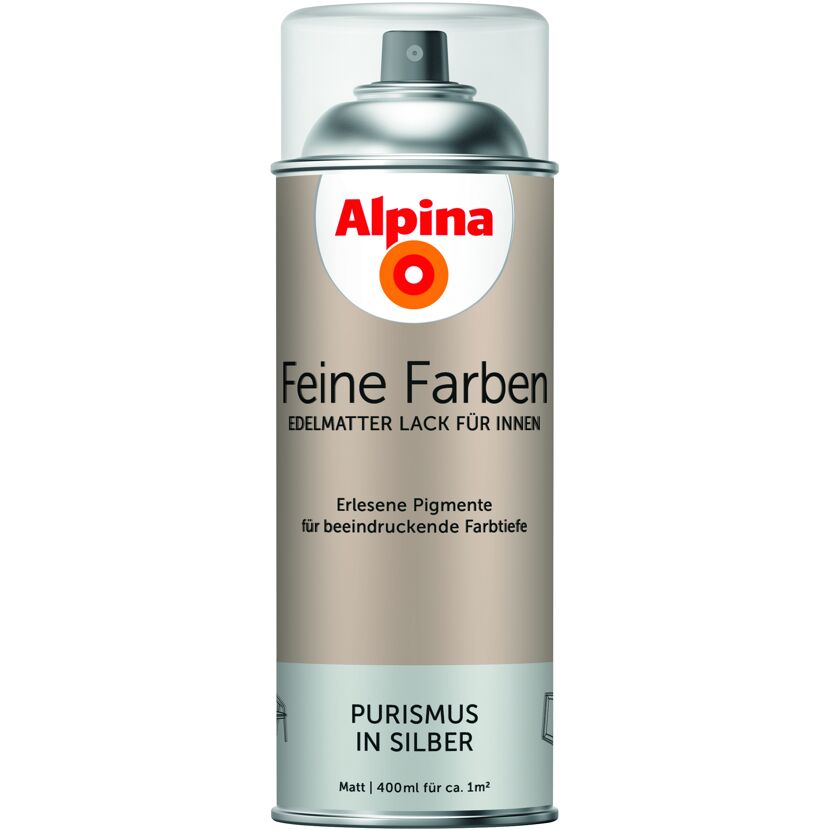 Alpina Feine Farben Sprühlack Purismus in Silber