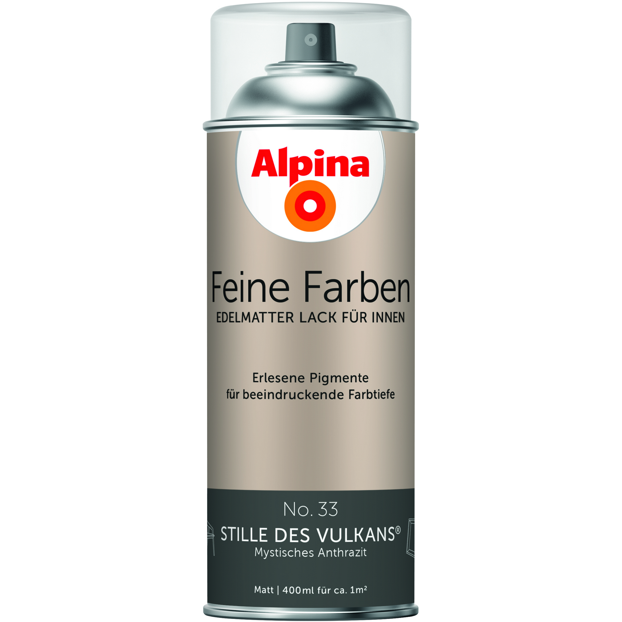 Alpina Feine Farben 'Stille des Vulkans' anthrazitgrau matt 400 ml