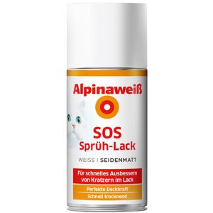 SOS-Sprühlack 'Alpinaweiß' weiß seidenmatt 150 ml