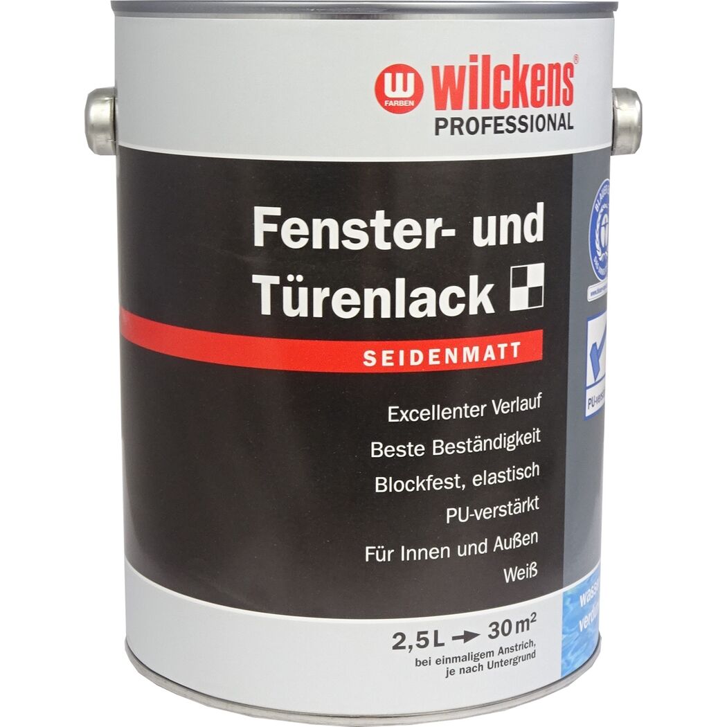 Wilckens Fenster- und Türenlack weiß seidenmatt 2,5L