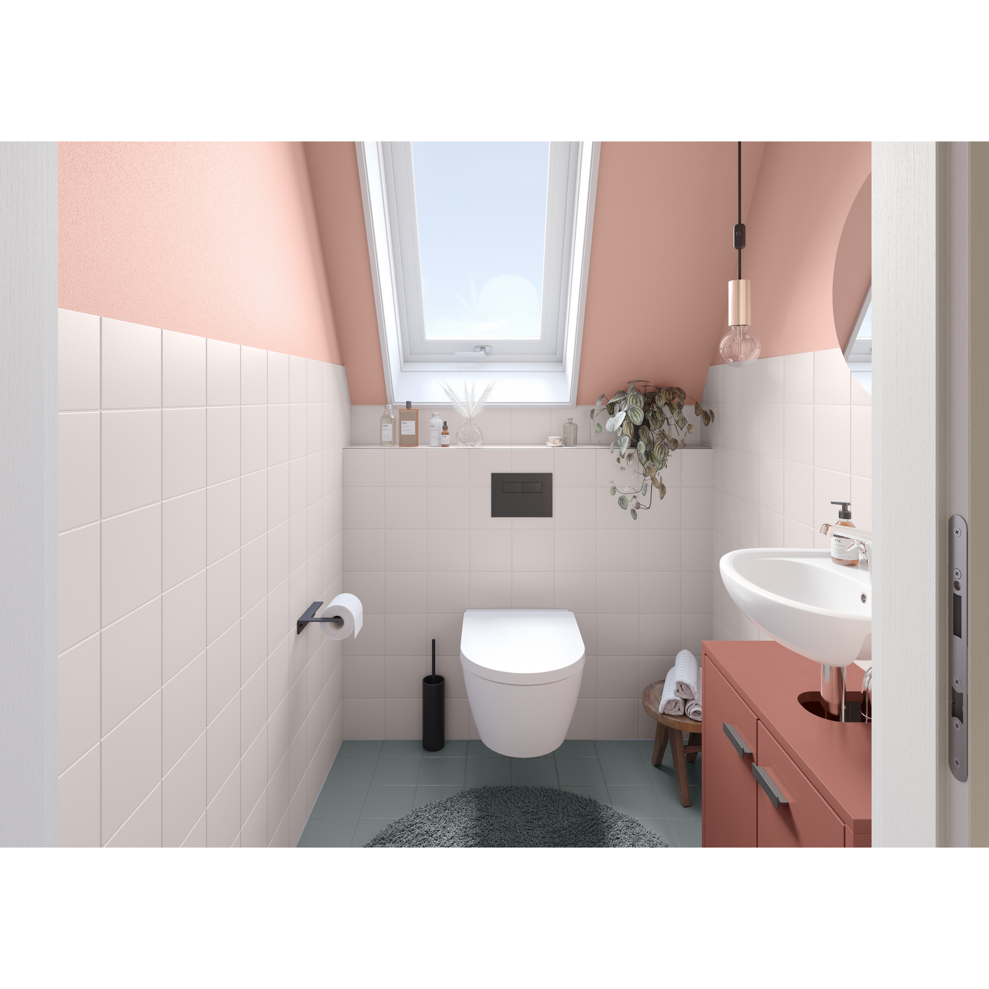 Fliesenlack 2K Magnolie seidenmatt 750 ml