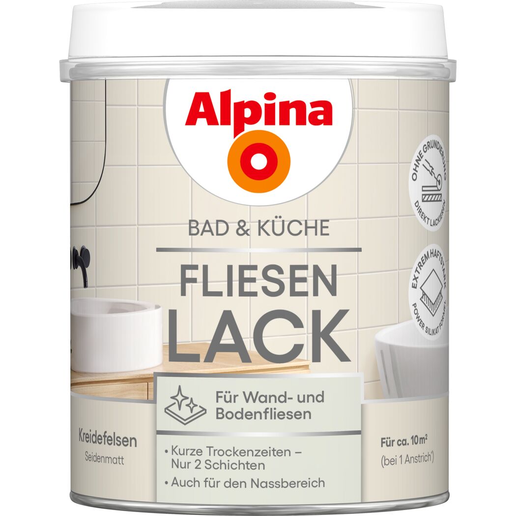 Fliesenlack 2K Kreidefelsen seidenmatt 750 ml