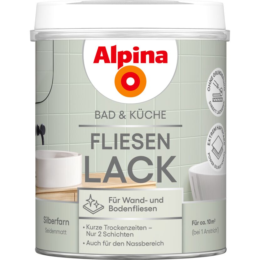 Fliesenlack 2K Silberfarn seidenmatt 750 ml