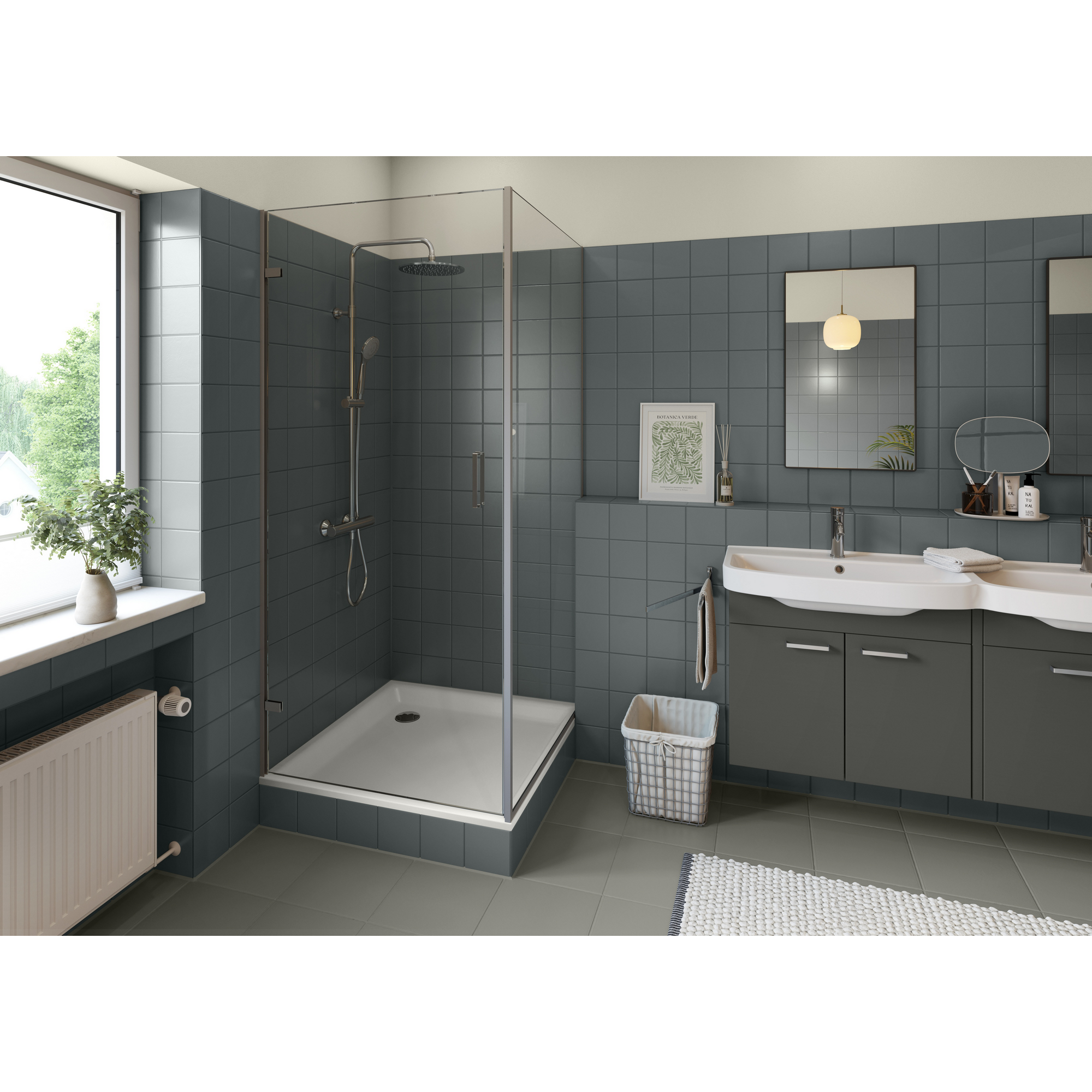 Fliesenlack 2K Schiefer seidenmatt 750 ml