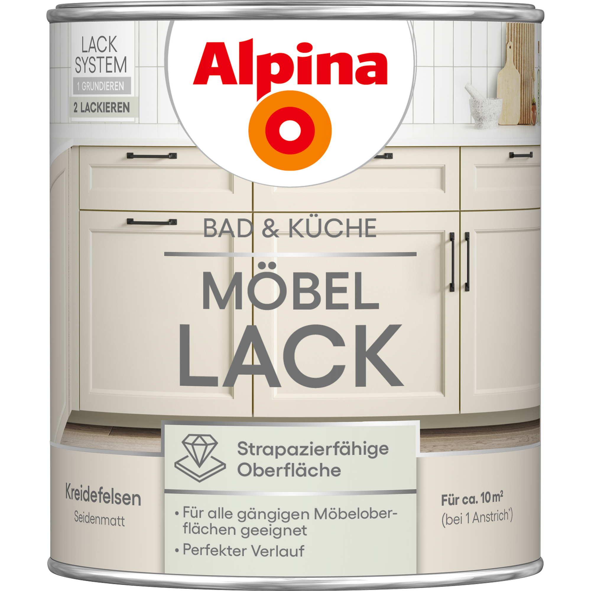Möbellack Kreidefelsen seidenmatt 750 ml
