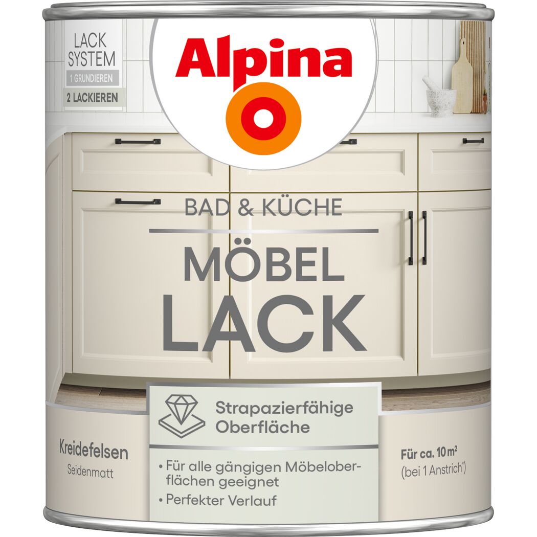 Möbellack Kreidefelsen seidenmatt 750 ml