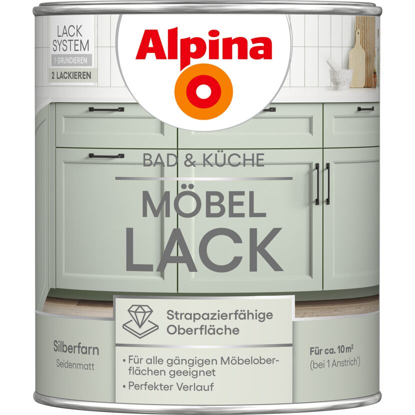 Möbellack Silberfarn seidenmatt 750 ml