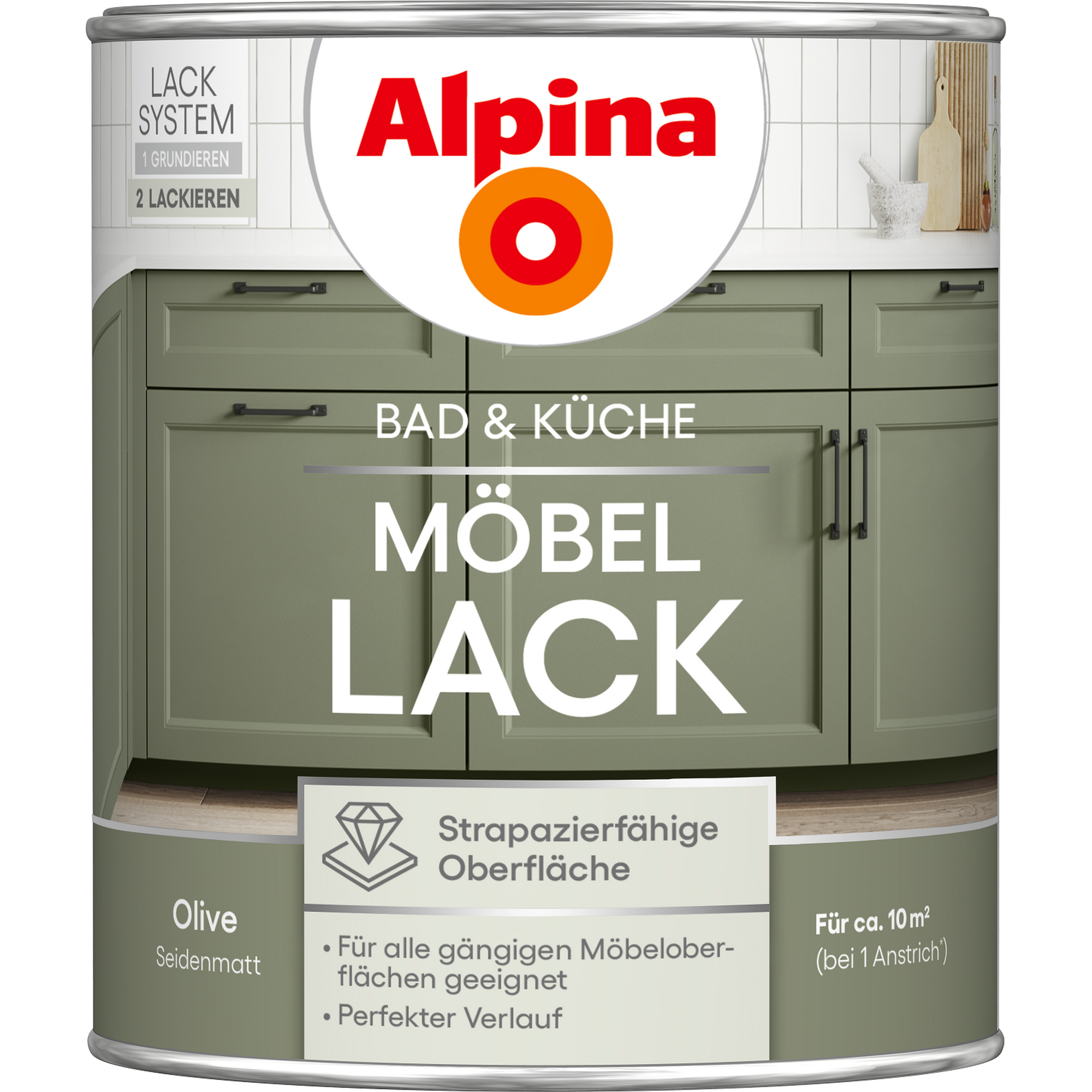 Möbellack Olive seidenmatt 750 ml