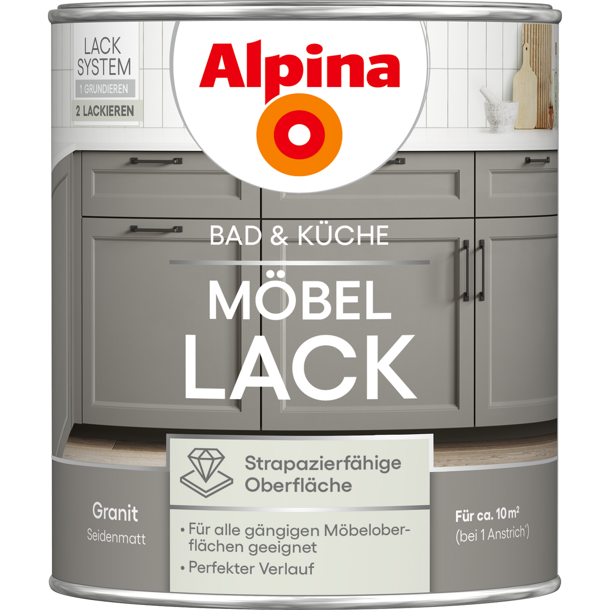 Möbellack Granit seidenmatt 750 ml