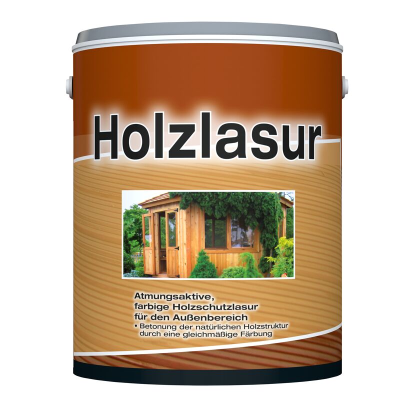 Dose mit Holzlasur für den Außenbereich