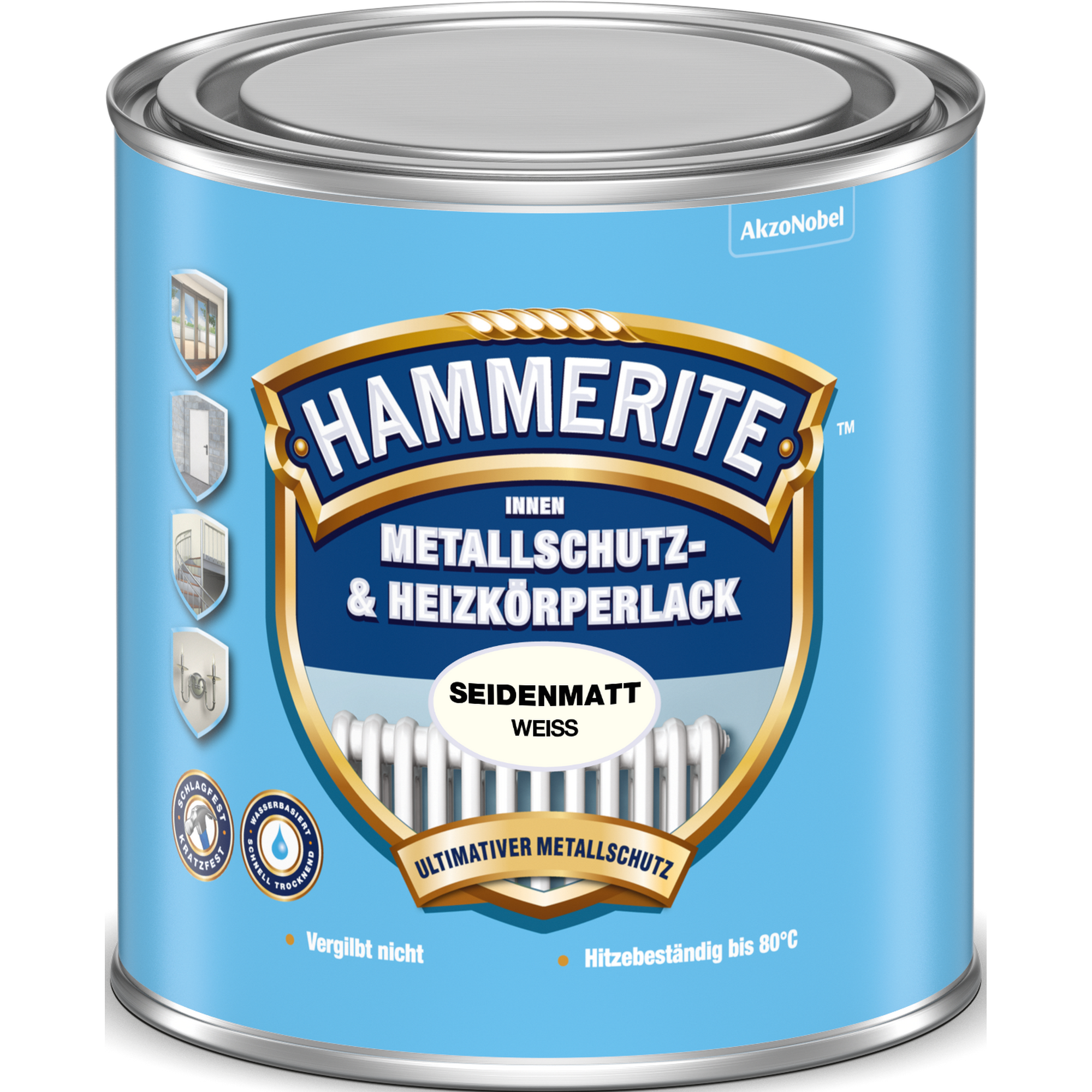 Metallschutz- und Heizkörperlack 'RAL 9010' reinweiß matt 500 ml + product picture