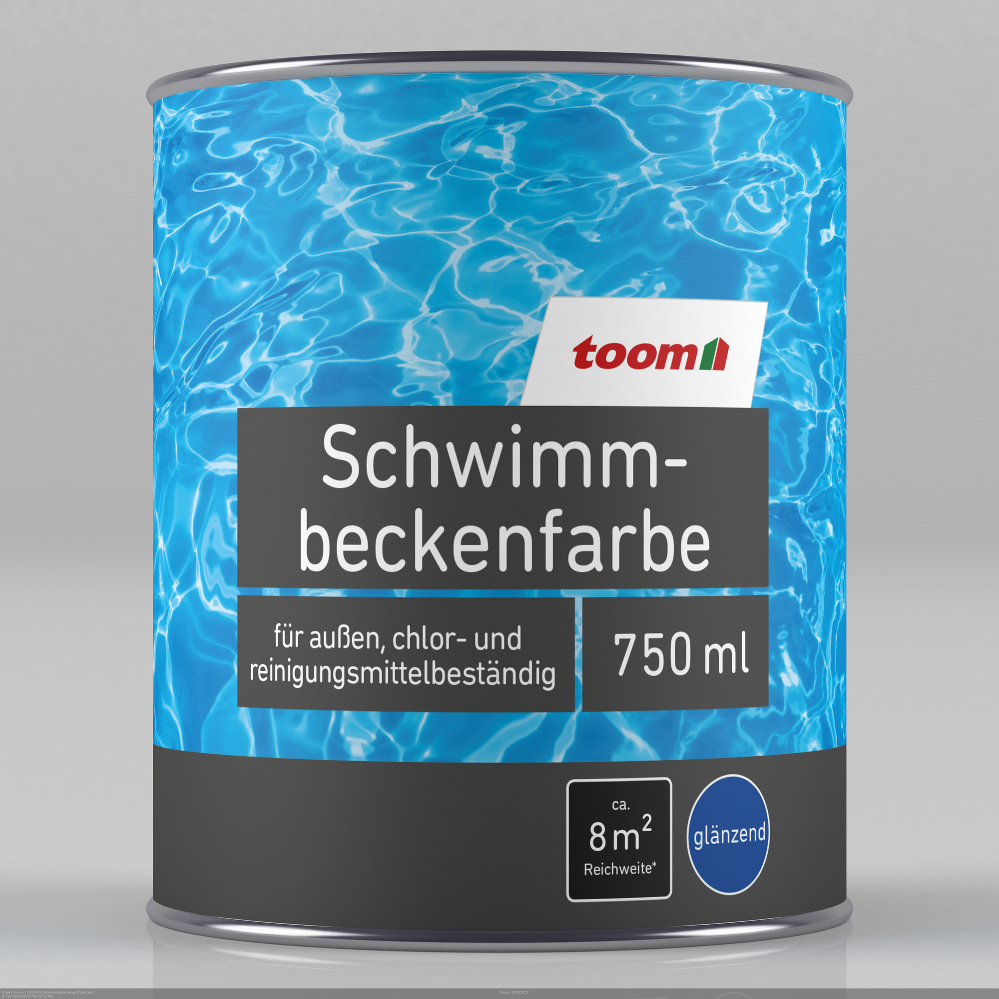 Schwimmbeckenfarbe lichtblau glänzend 750 ml + product picture