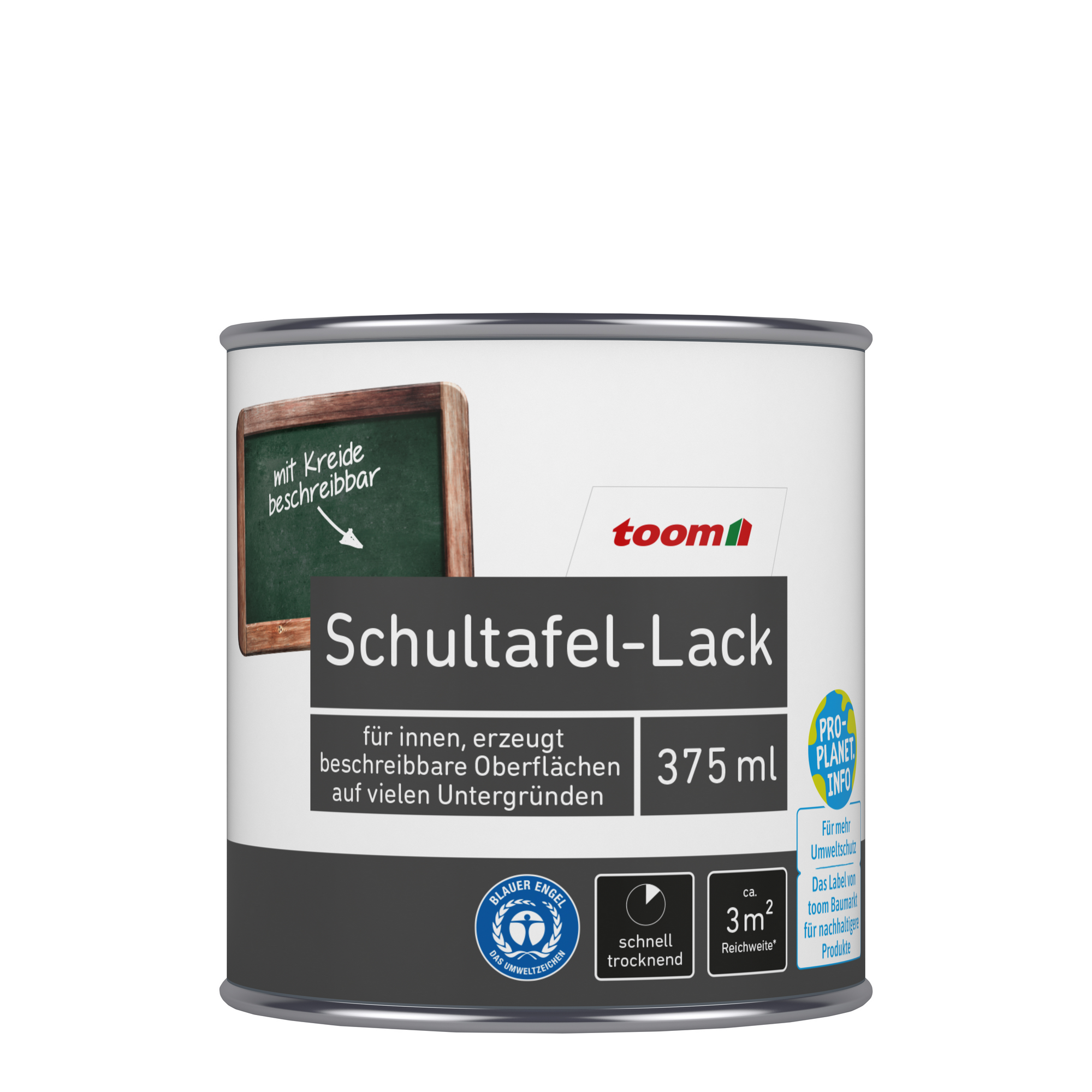 Schultafel-Lack schwarz matt 375 ml + product picture
