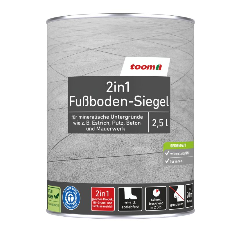 2in1 Fußbodenlack blaugrau 2,5 l