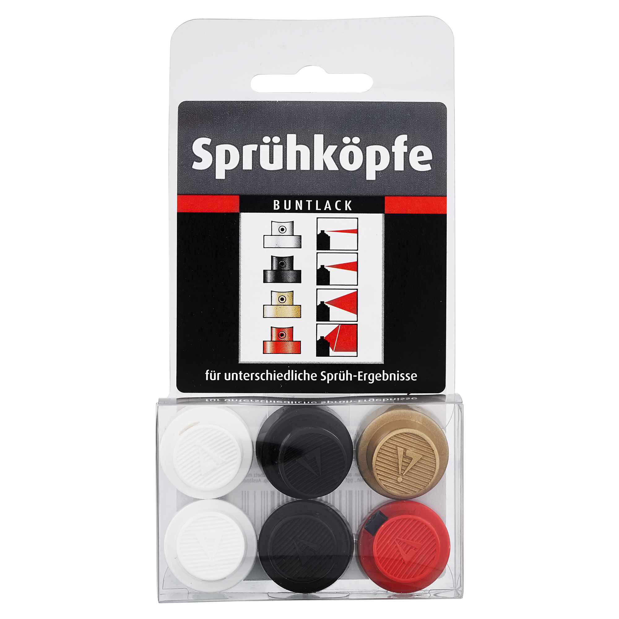Sprühkopf-Set für Buntlack 6-tlg. + product picture