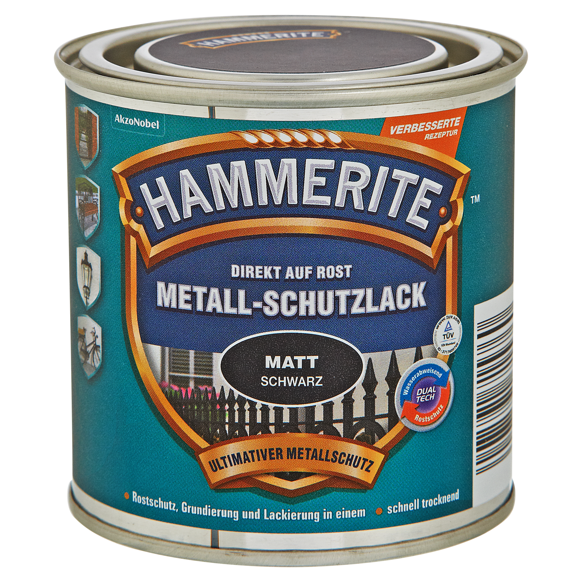 Hammerite Hammerite Metallschutzlack 'Direkt auf Rost' schwarz matt 250