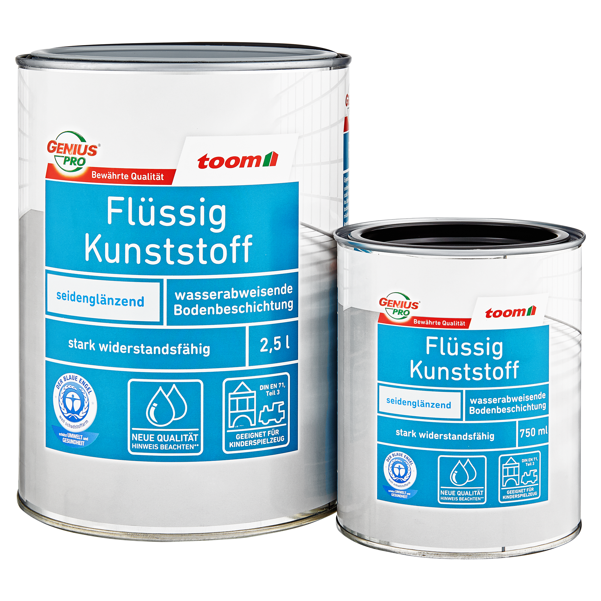 toom Flüssigkunststoff seidenglänzend tiefschwarz 750 ml