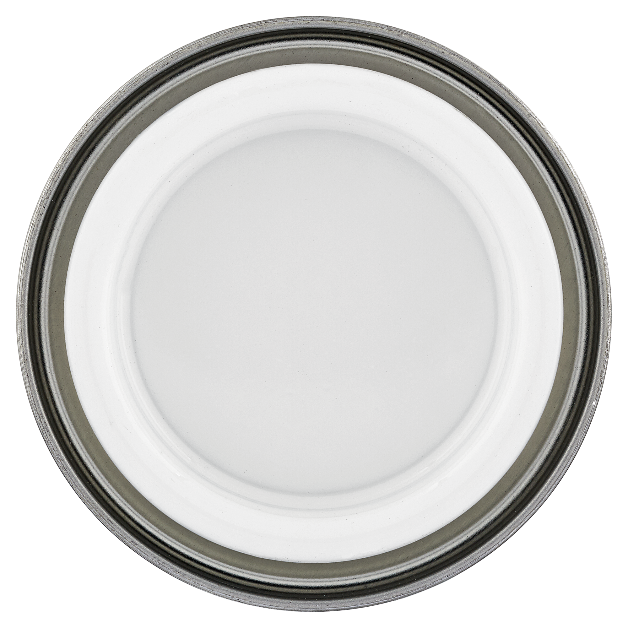 Weiße Farbe in Farbdose