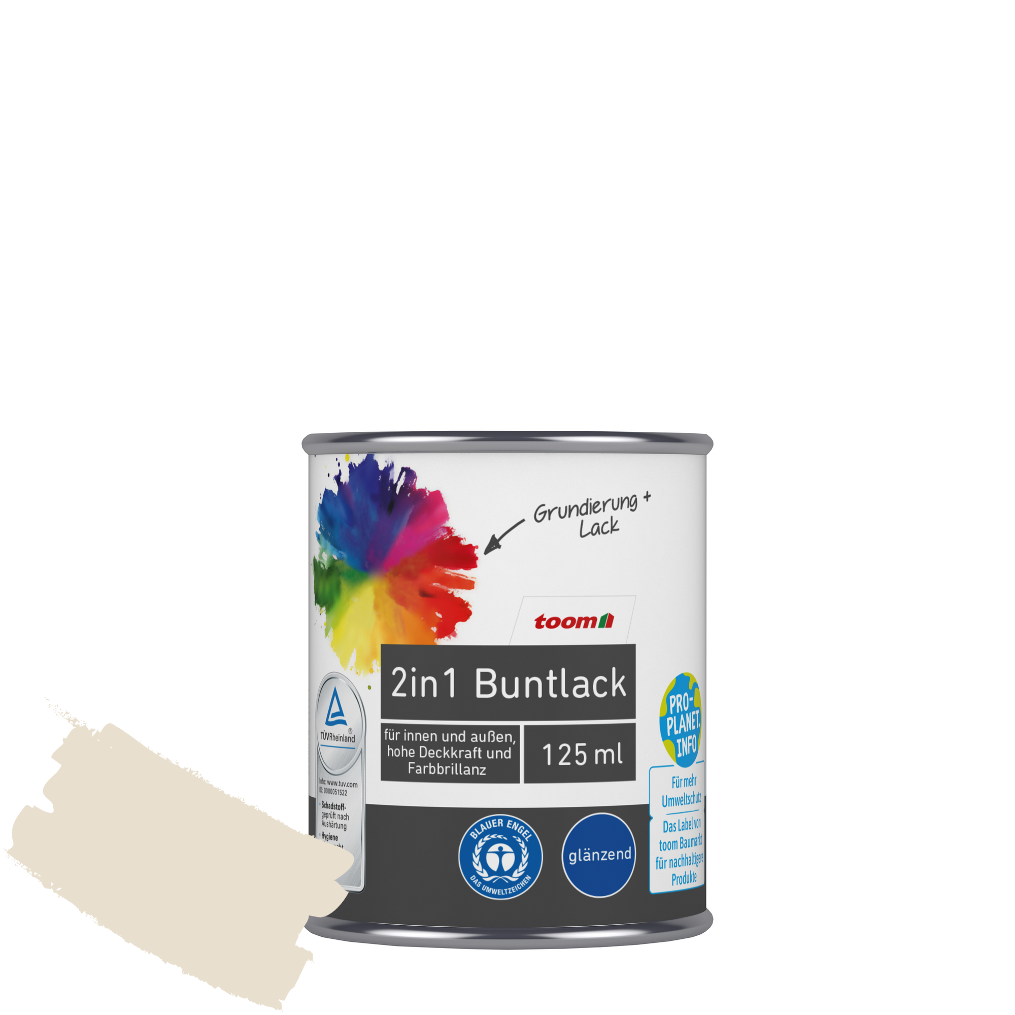Toom 2in1 Buntlack Bergkristall glänzend 125 ml