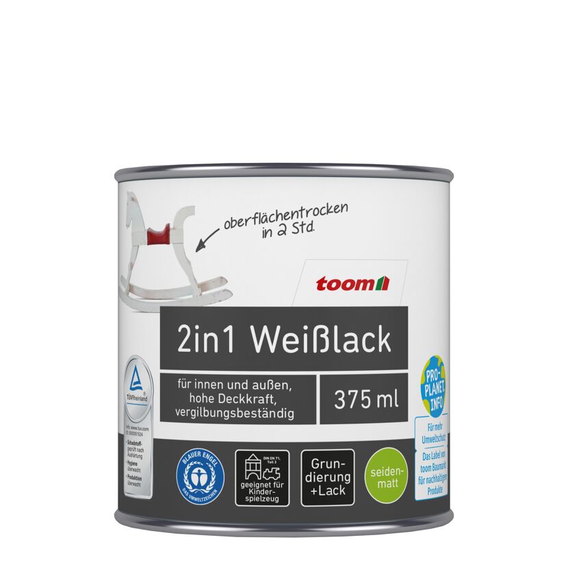 Toom 2in1 Weißlack 375 ml Dose