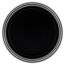 Offene Farbdose mit schwarzer Farbe
