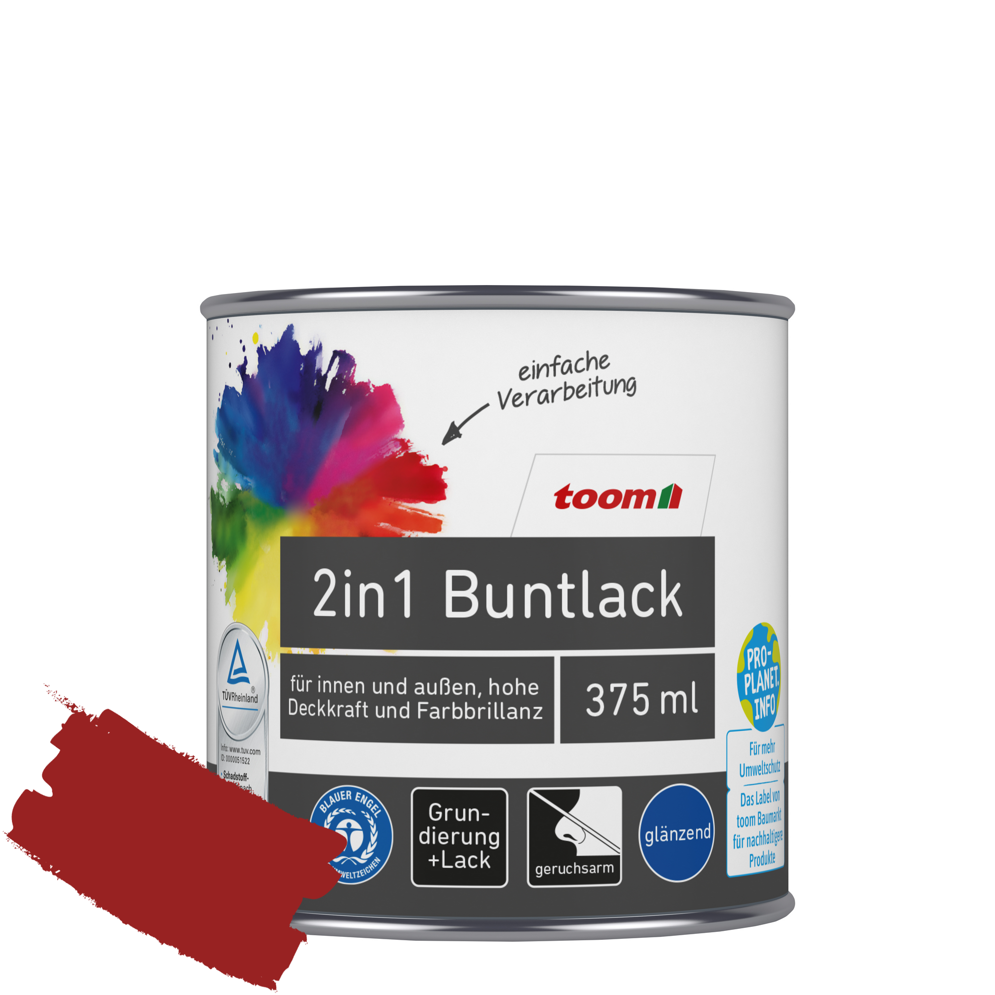 2in1 Buntlack 'Mohnblume' feuerrot glänzend 375 ml + product picture