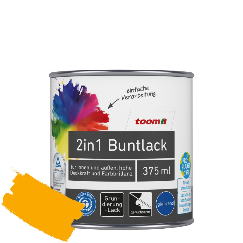 2in1 Buntlack 'Sonnenblume' orangegelb glänzend 375 ml