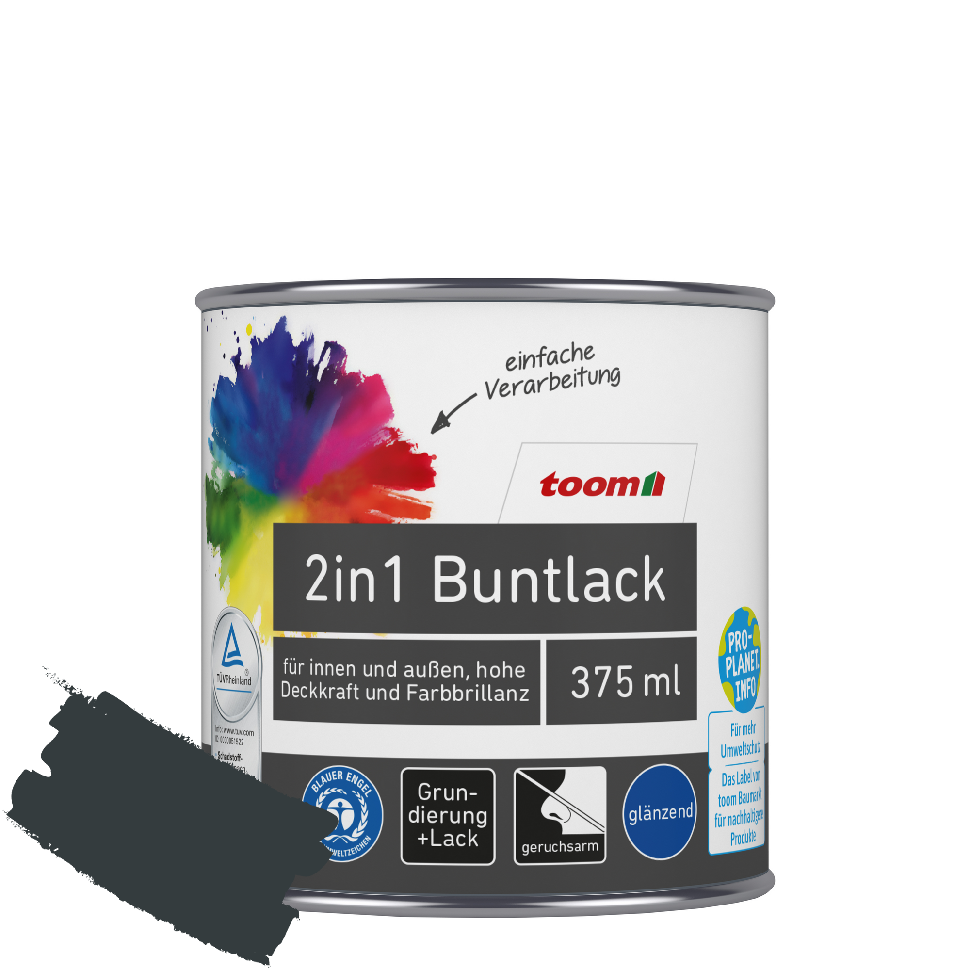 2in1 Buntlack 'Schattenspiel' anthrazitfarben glänzend 375 ml + product picture