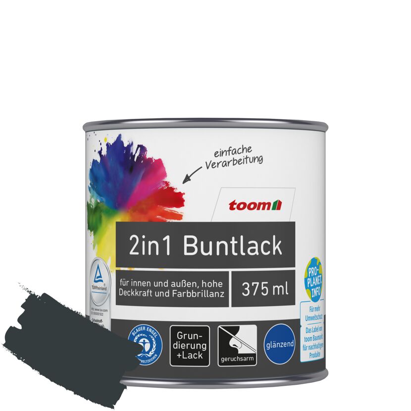 2in1 Buntlack 'Schattenspiel' anthrazitfarben glänzend 375 ml