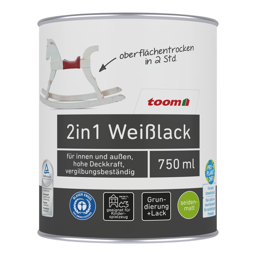 Weißlack-Dose 2in1 von toom