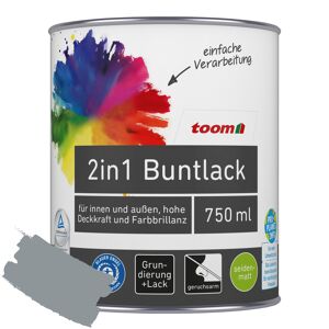 2in1 Buntlack 'Stadtgeflüster' silbergrau seidenmatt 750 ml