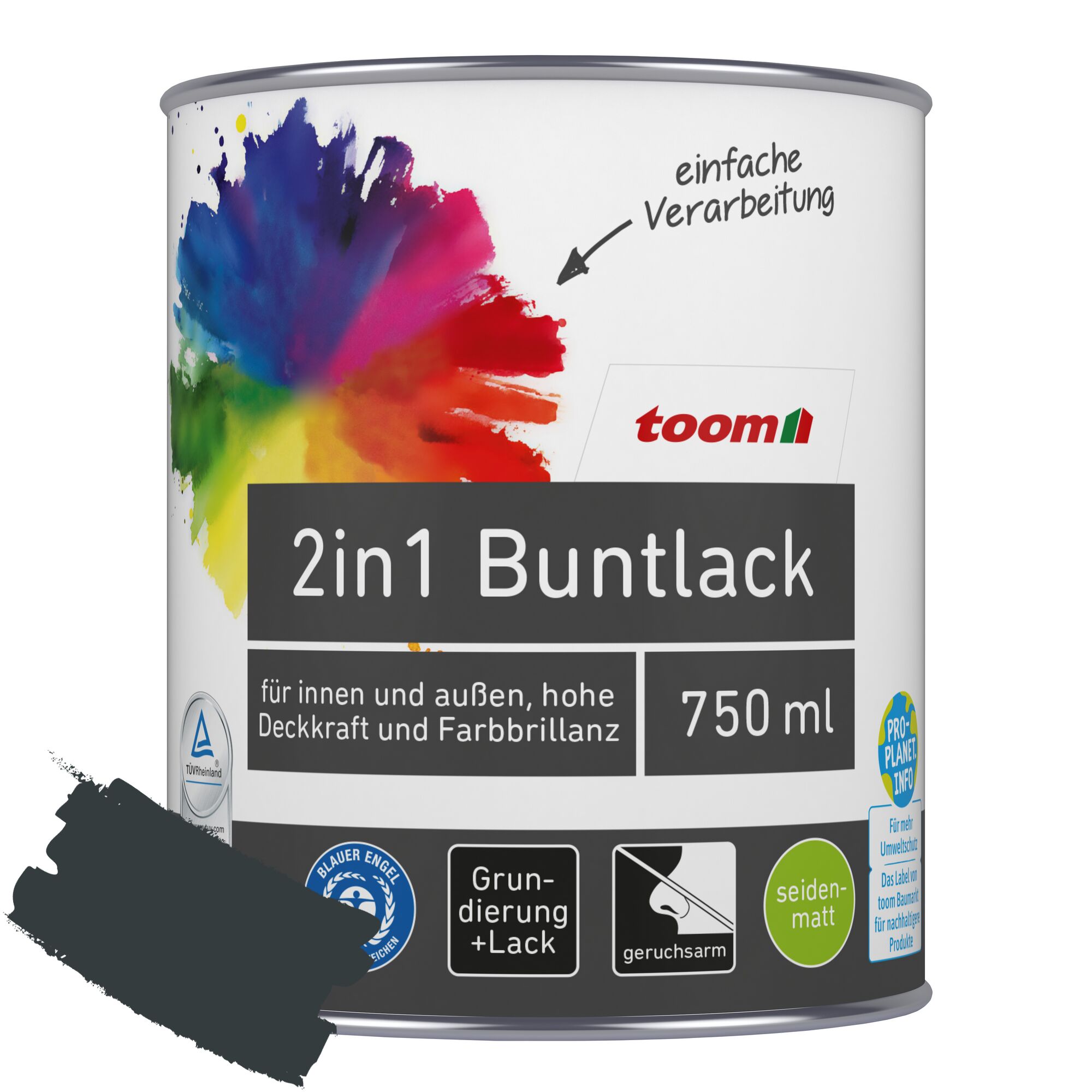 Dose mit toom 2in1 Buntlack in Eisblume