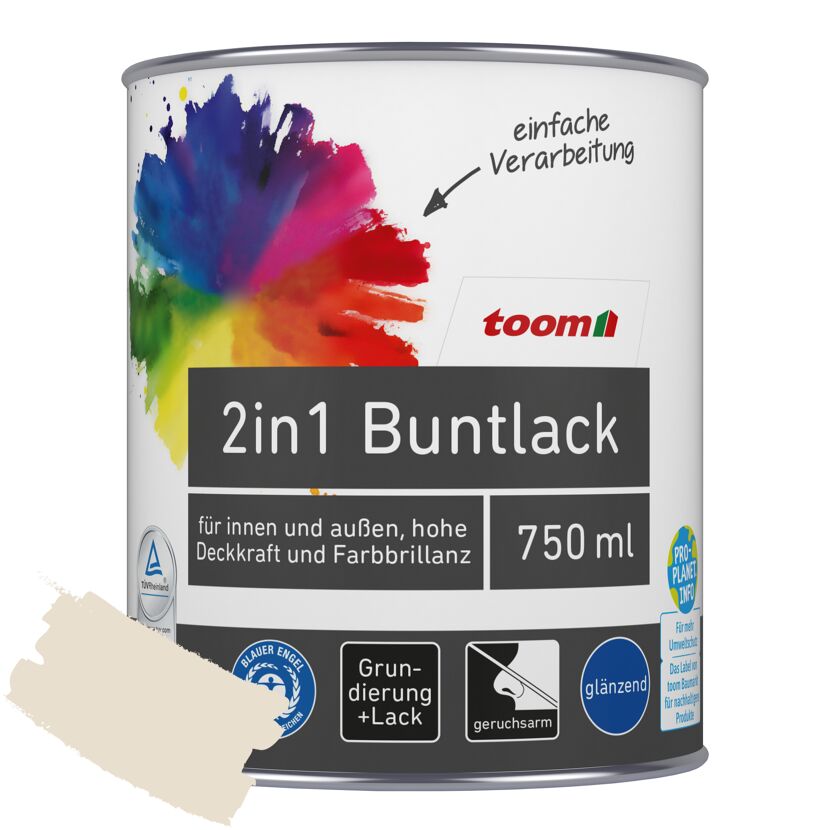 toom 2in1 Buntlack 750 ml, Farbe Bergkristall