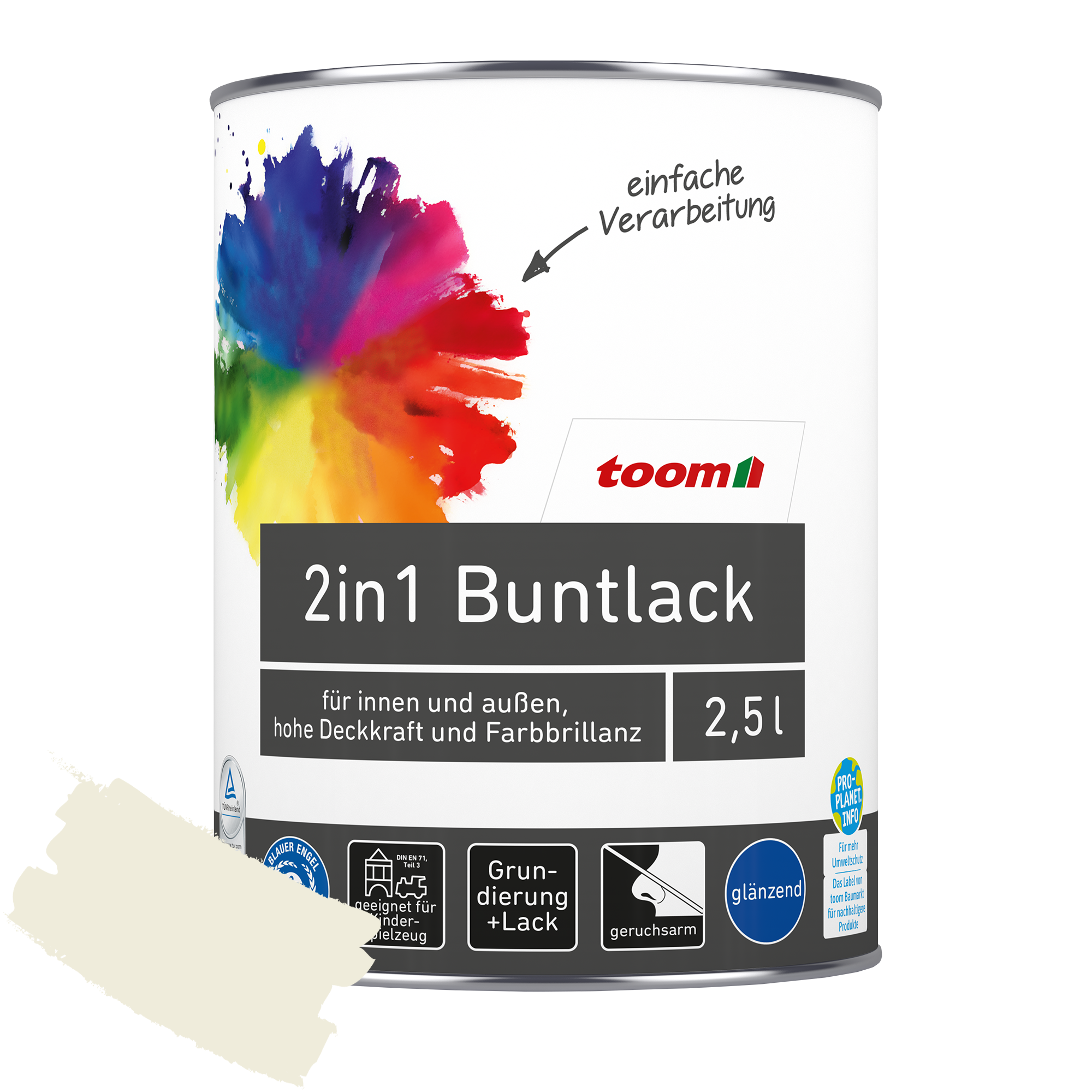 2in1 Buntlack 'Eisblume' weiß glänzend 2,5 l + product picture
