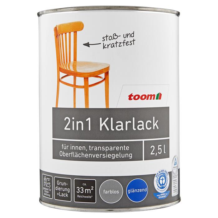 2in1 Klarlack Glanzend Farblos 2500 Ml ǀ Toom Baumarkt