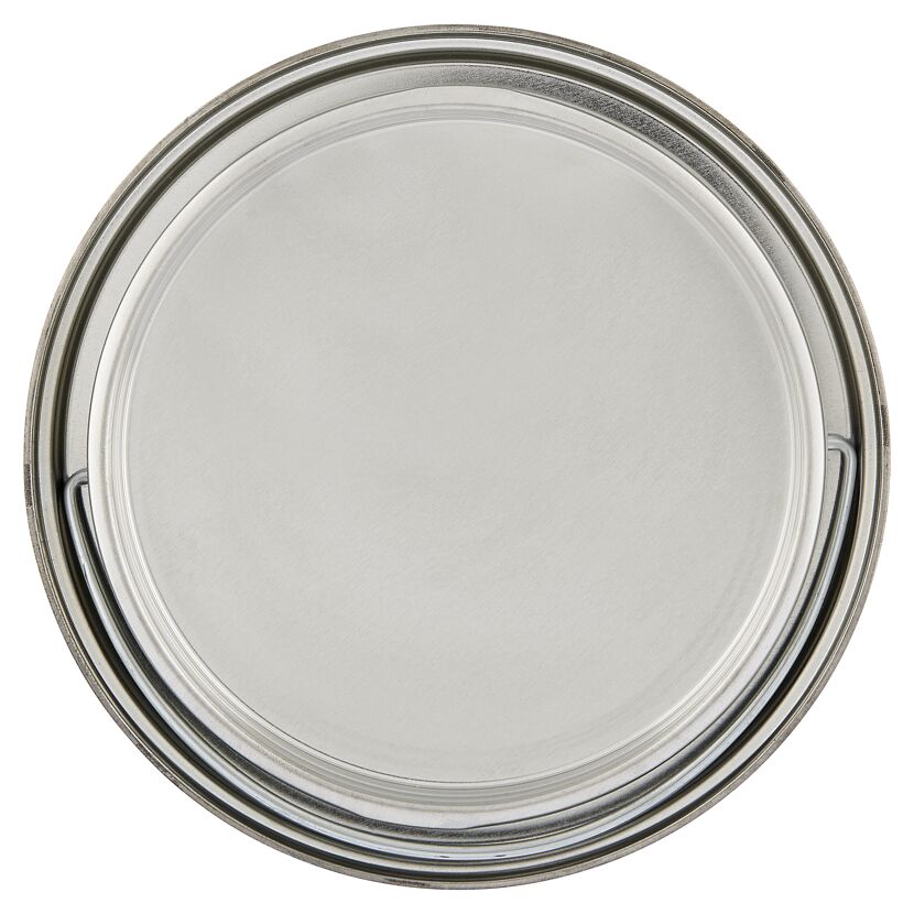 Verschlossene Farbdose von oben