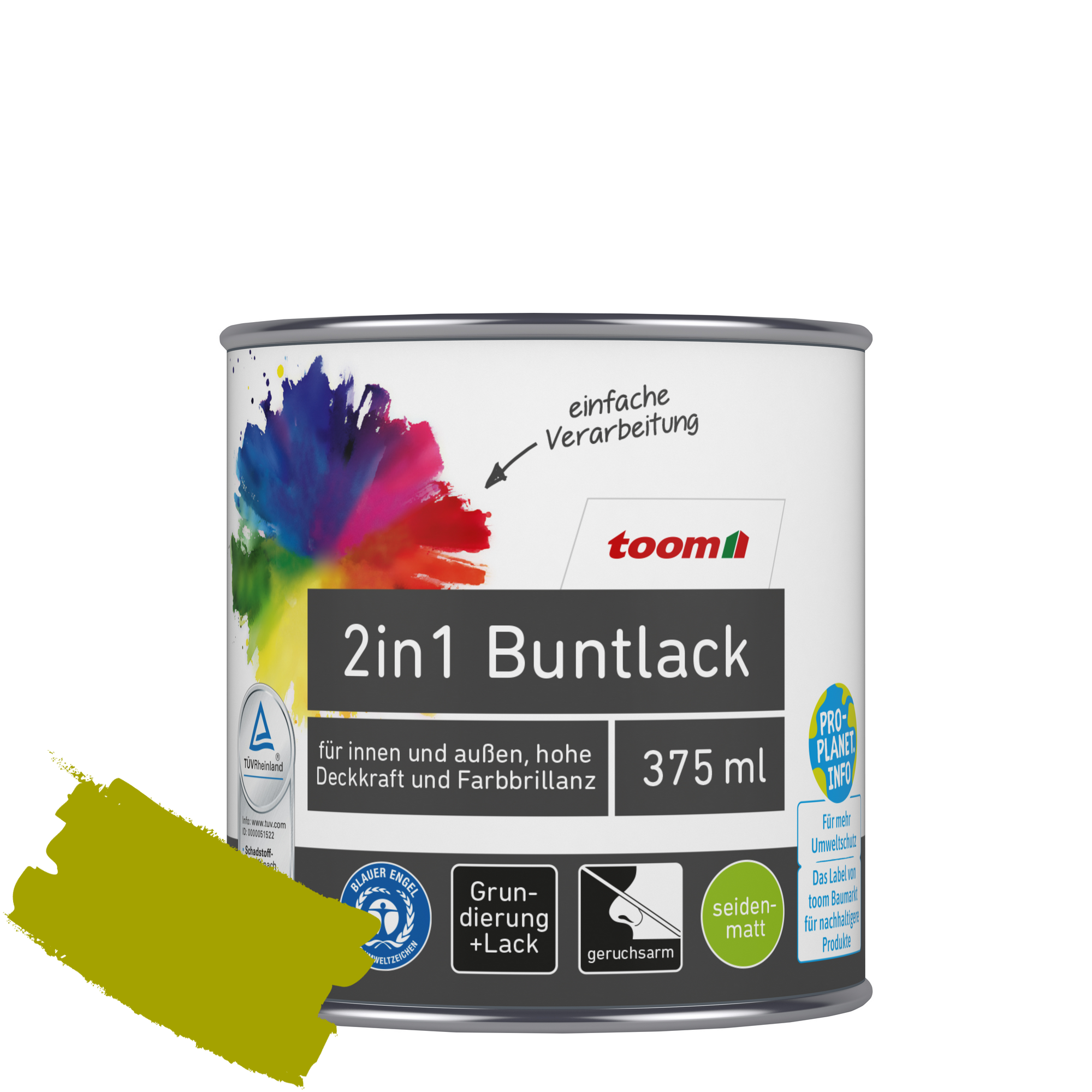 2in1 Buntlack 'Frühlingswiese' limettengrün seidenmatt 375 ml + product picture