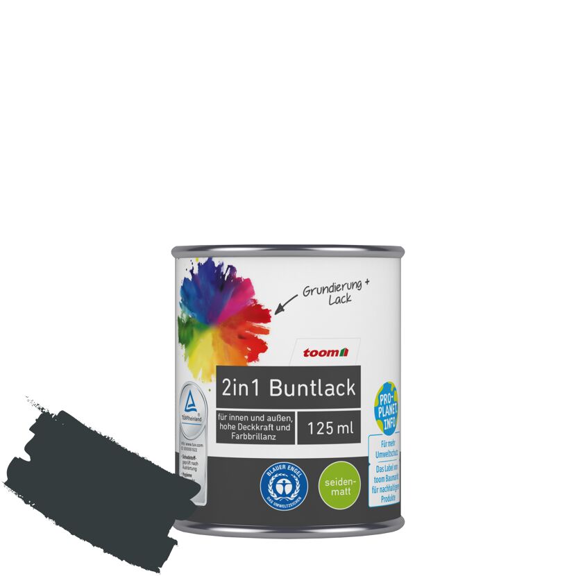 Dose mit toom 2in1 Buntlack in Eisblume