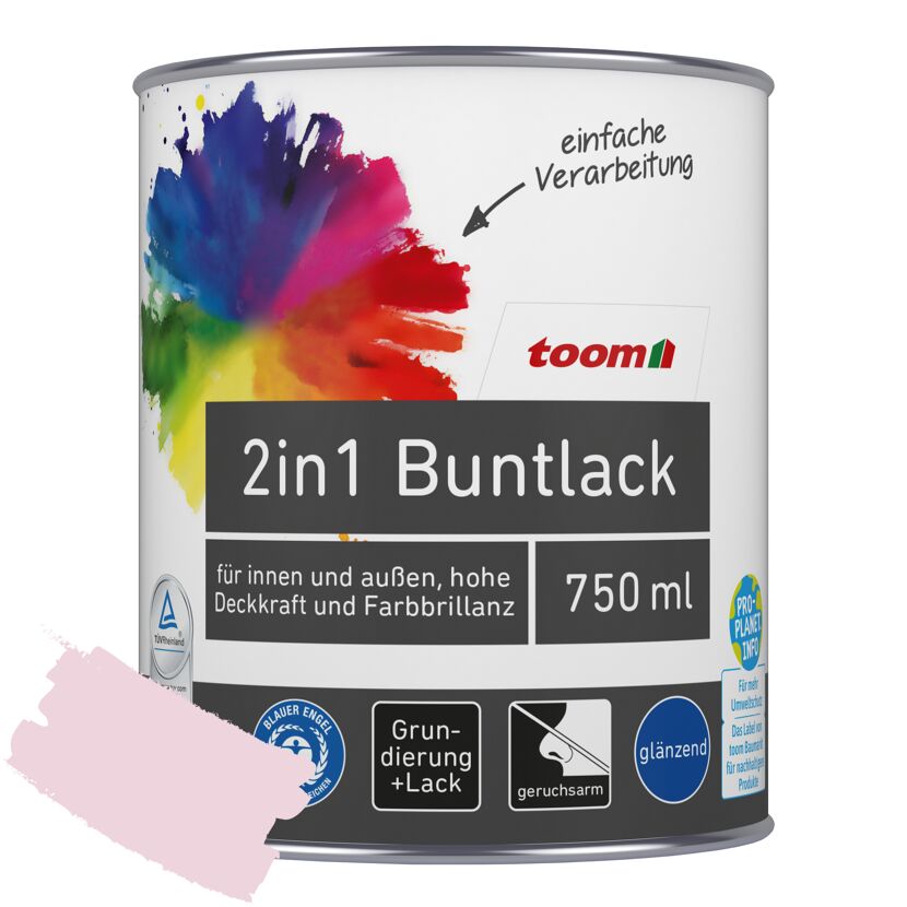 Toom 2in1 Buntlack 750 ml, flamingo