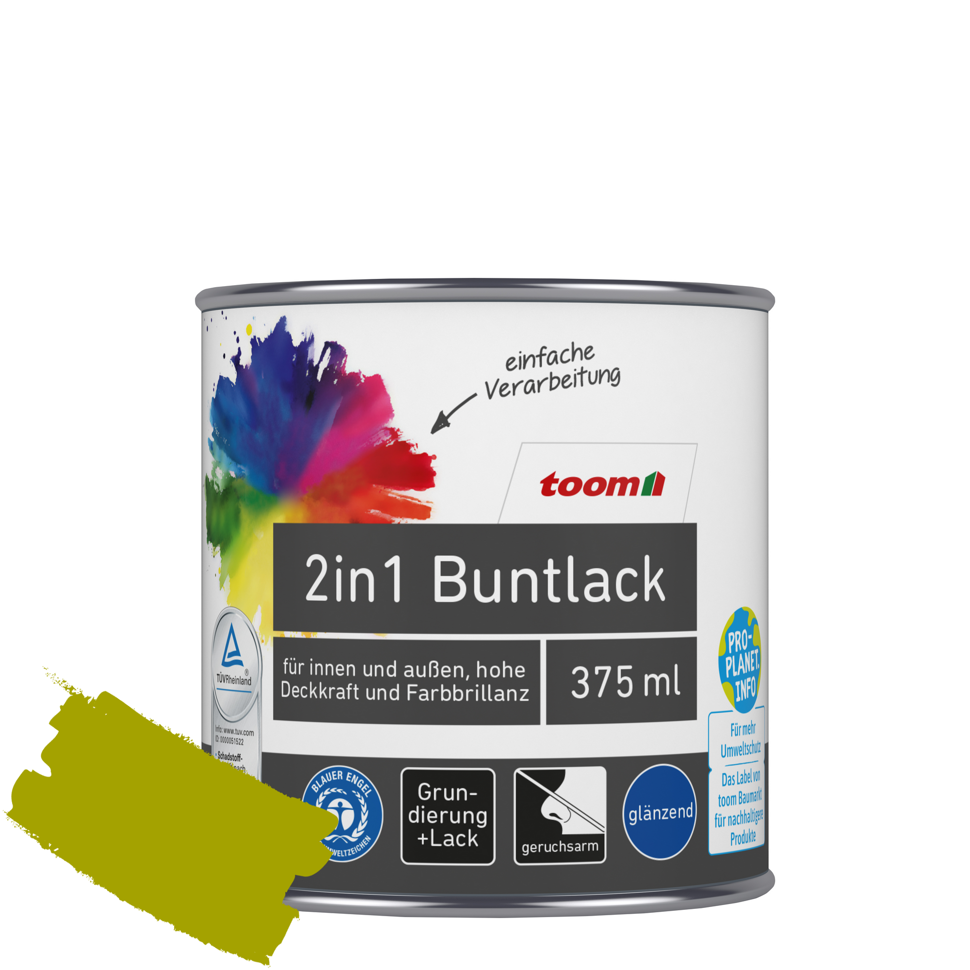 2in1 Buntlack 'Frühlingswiese' limettengrün glänzend 375 ml + product picture