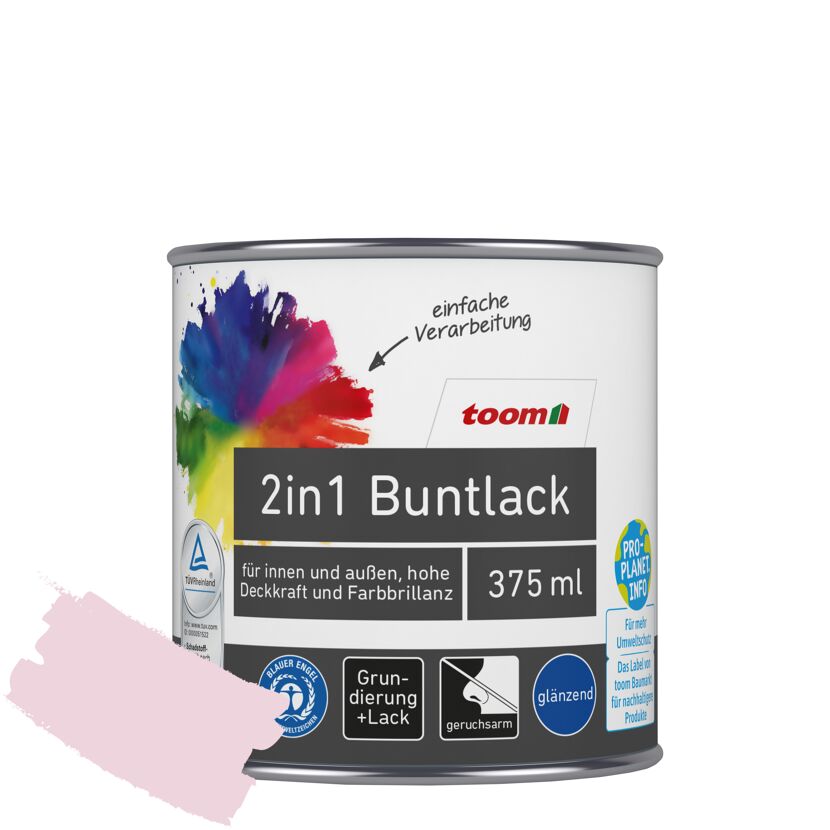 Toom 2in1 Buntlack in Flamingo, 375 ml Dose