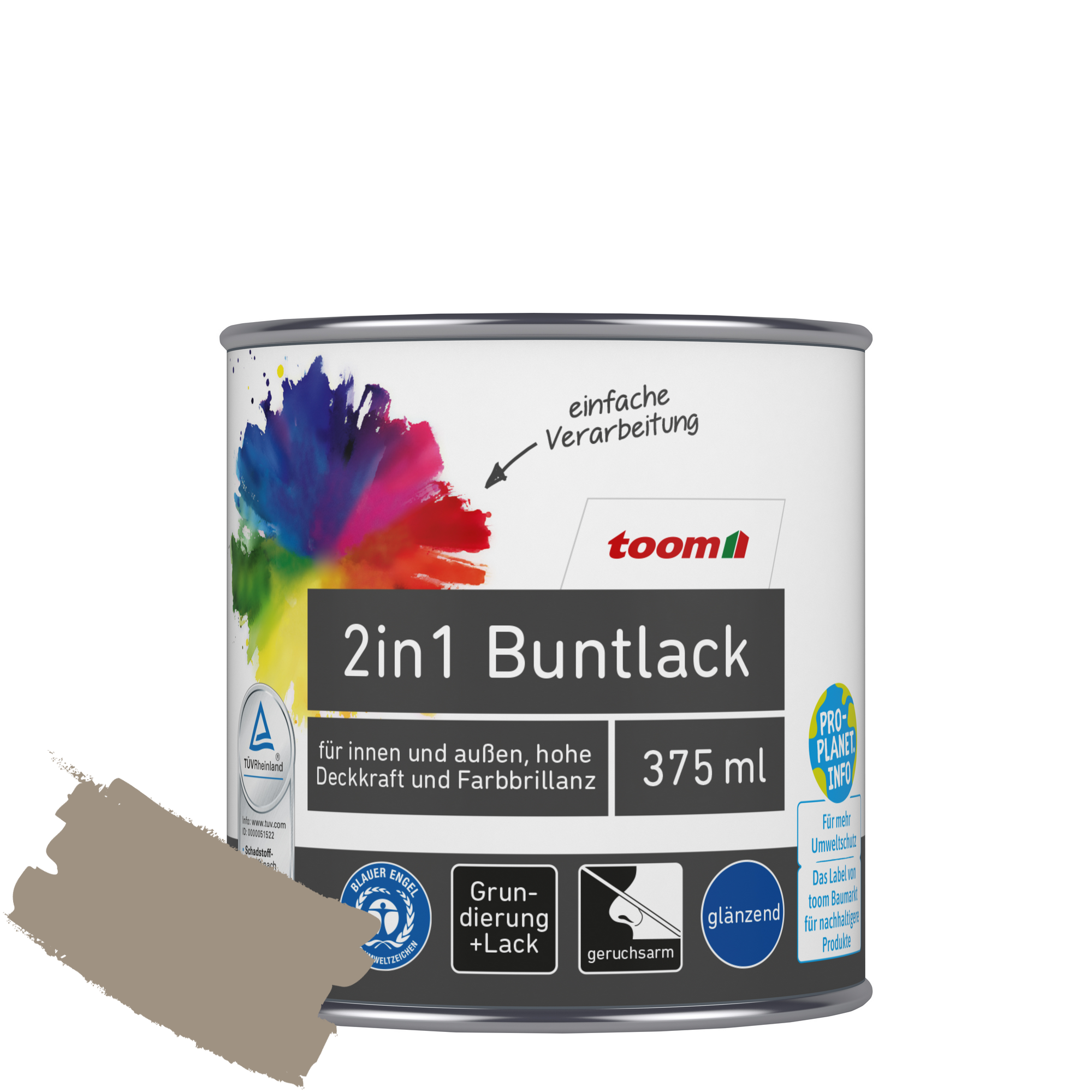 2in1 Buntlack 'Treibholz' hellbraun glänzend 375 ml + product picture