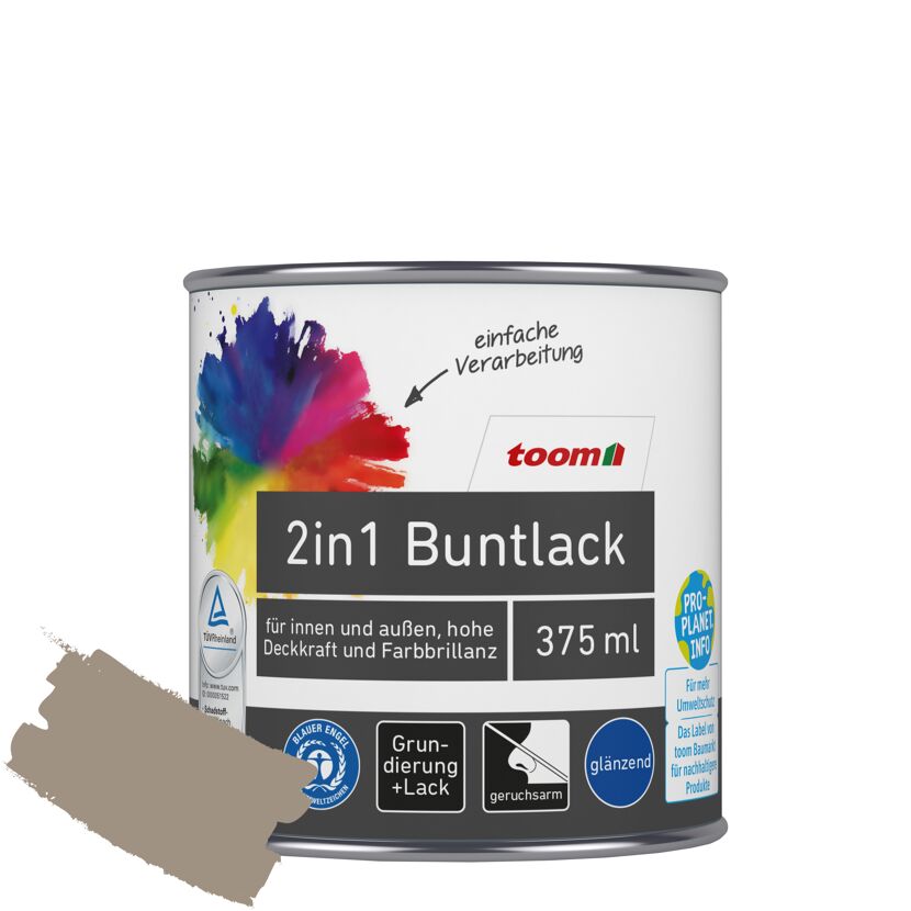2in1 Buntlack 'Treibholz' hellbraun glänzend 375 ml