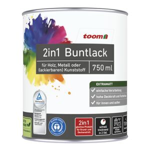 2in1 Buntlack 'Mondschein' lichtgrau matt 750 ml