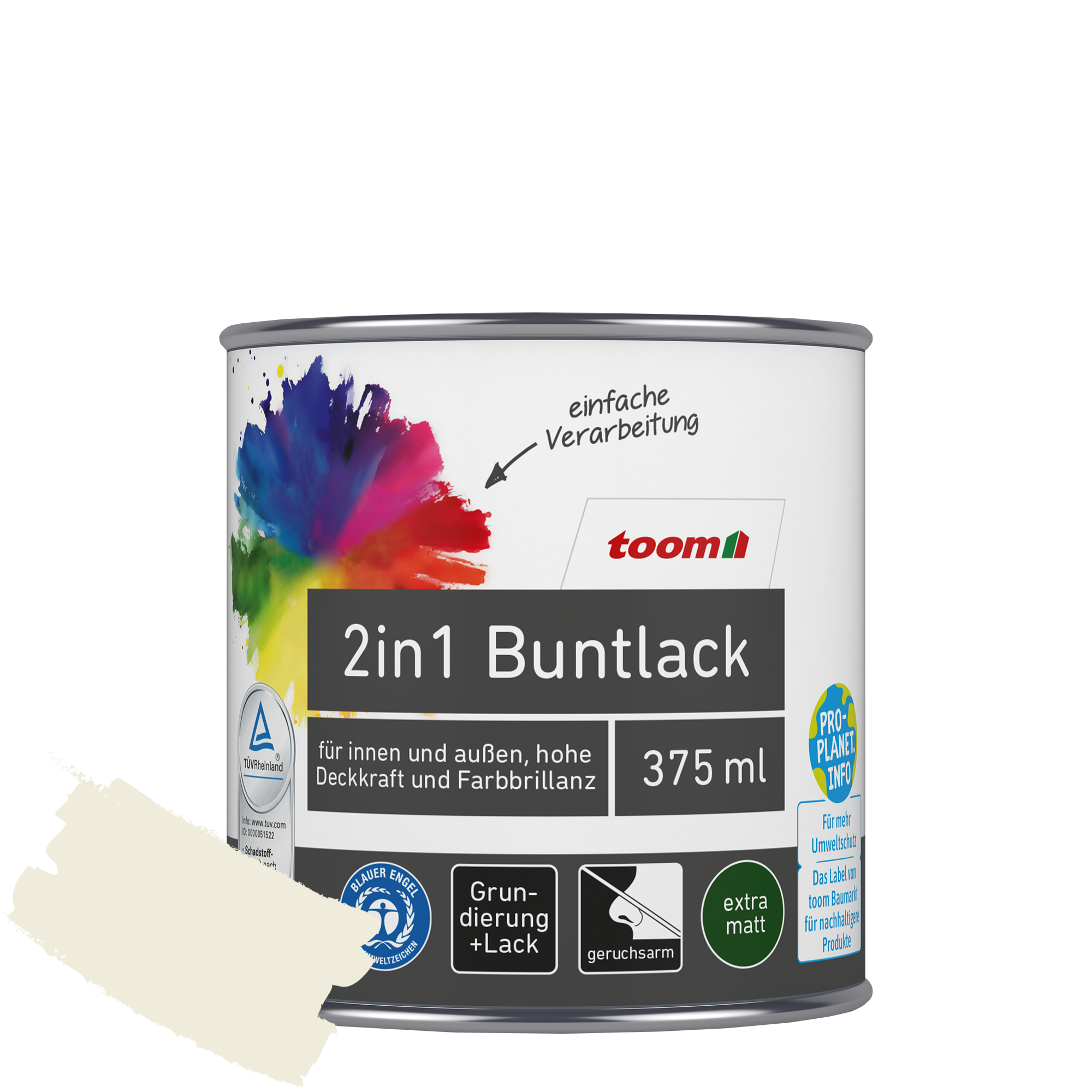 2in1 Buntlack 'Eisblume' weiß matt 375 ml + product picture