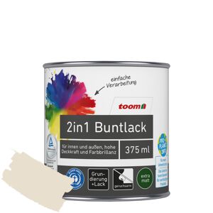 2in1 Buntlack 'Bergkristall' cremeweiß matt 375 ml