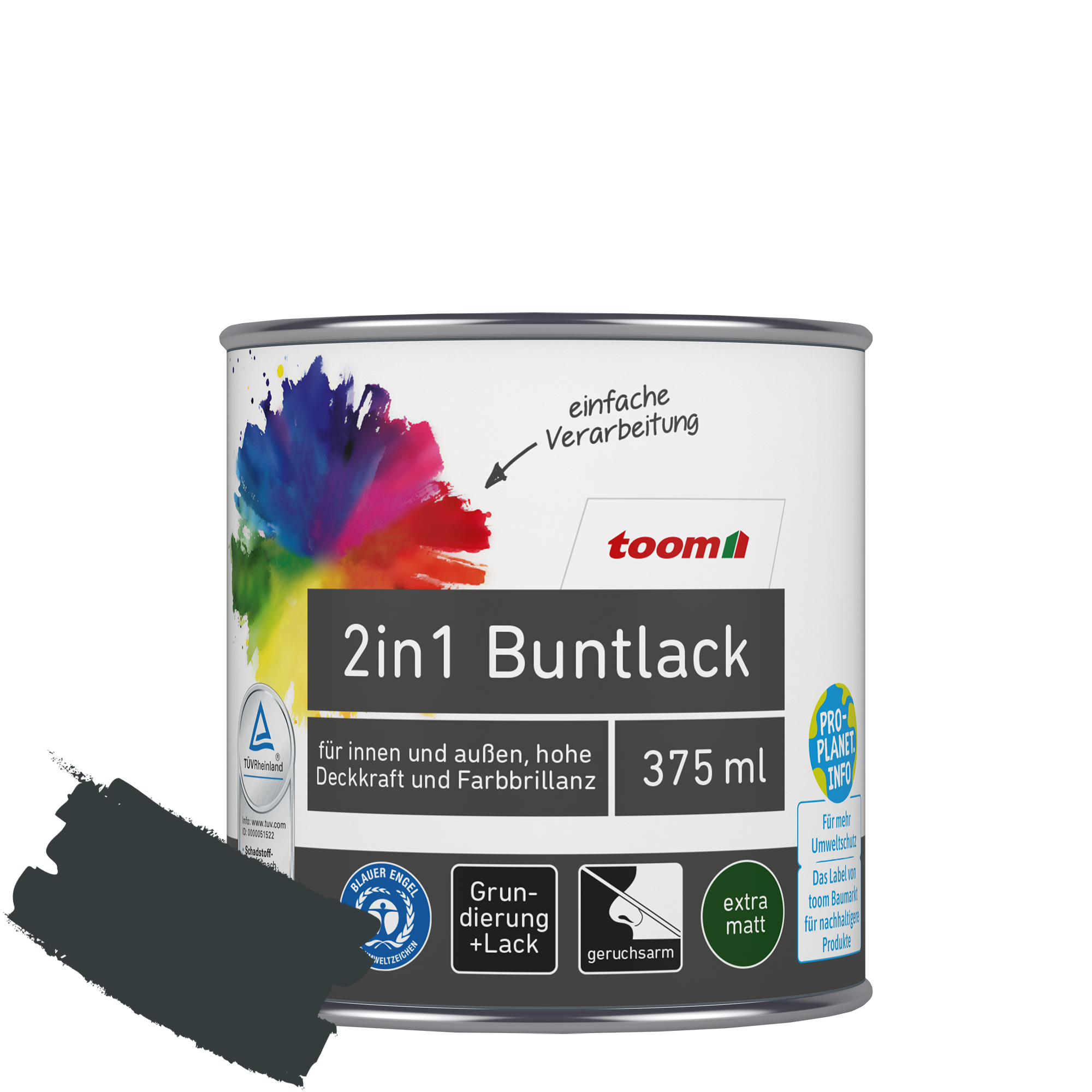2in1 Buntlack 'Schattenspiel' anthrazitfarben matt 375 ml + product picture