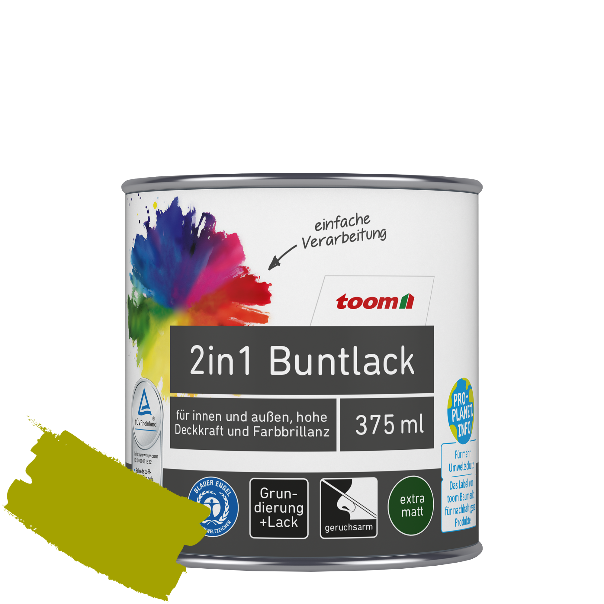 2in1 Buntlack 'Frühlingswiese' limettengrün matt 375 ml + product picture