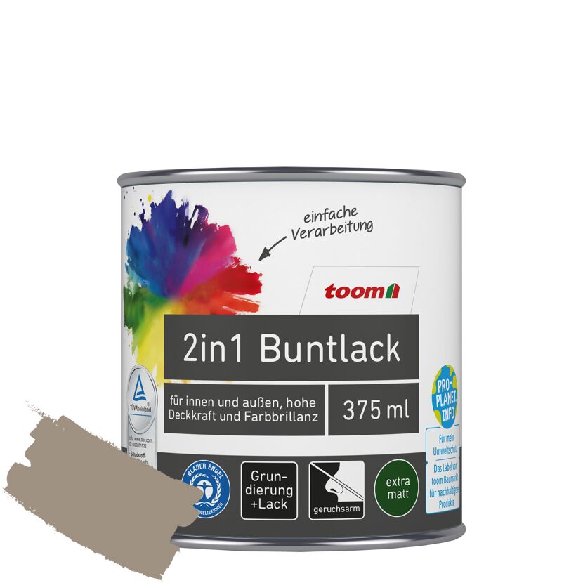 2in1 Buntlack 'Treibholz' hellbraun matt 375 ml