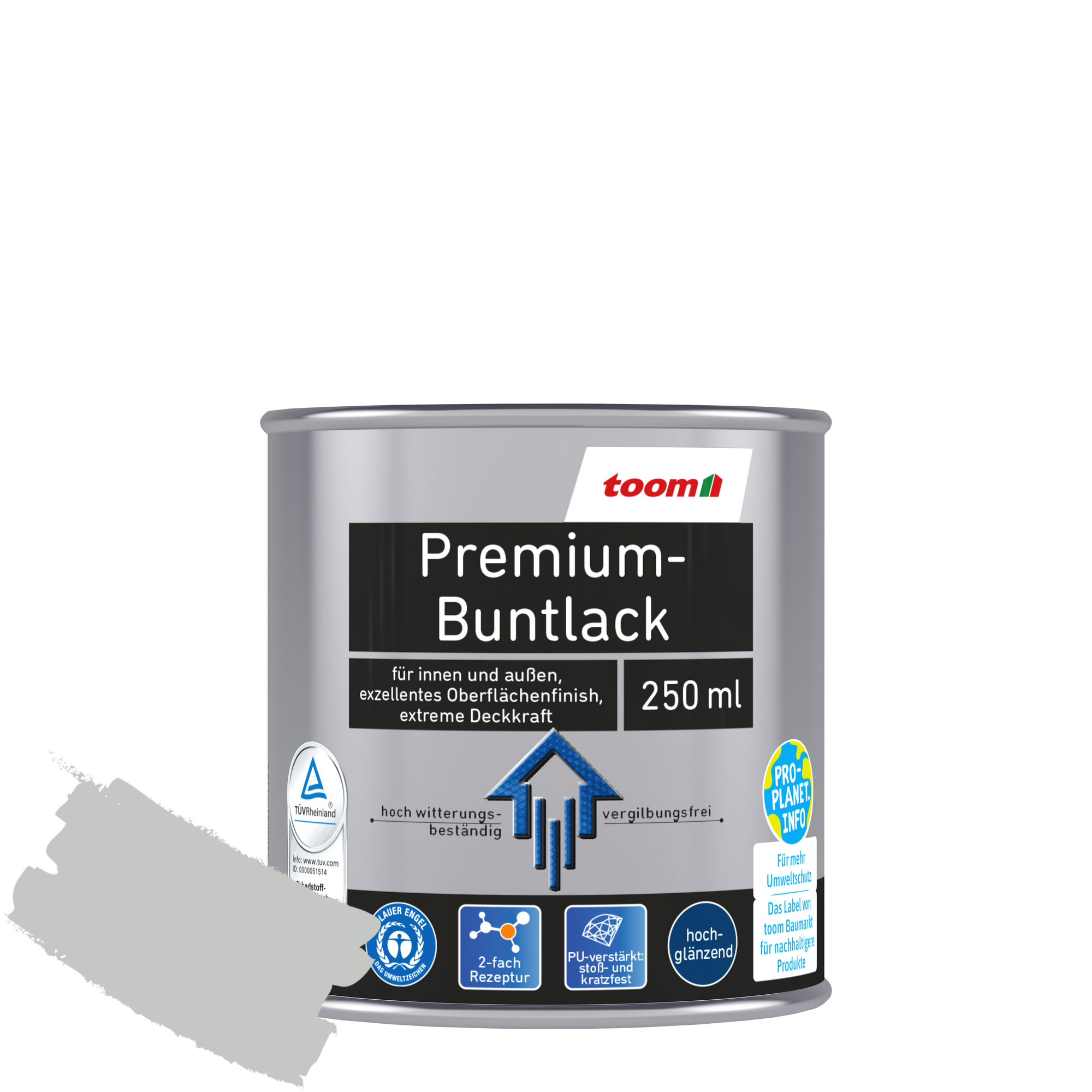 Premium-Buntlack lichtgrau glänzend 250 ml + product picture